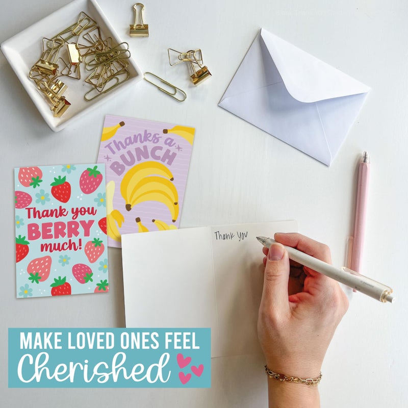 Hadley Designs 24 Funny Thank You Cards With Envelopes Bulk - Graduation Thank You Notes With Envelopes Set, Wedding Gratitude Cards, Teacher Appreciation Card, Colorful Notecards With Envelope - Image 5